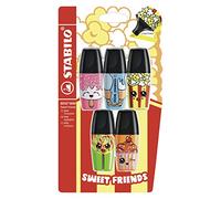 Marcador fluorescente STABILO BOSS MINI SWEET FRIENDS - Pack con 5 colores - Edición Limitada