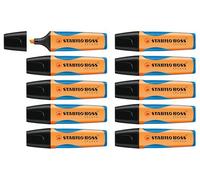 Marcador fluorescente STABILO BOSS SPLASH - Caja con 10 unidades color naranja