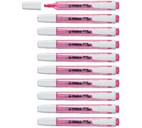 Marcador fluorescente STABILO swing cool - Caja con 10 unidades color rosa