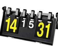 Marcador, Marcador portátil de 4 dígitos Marcador portátil con reverso Flip Marcador de puntos deportivos Marcador de juego manual Marcador portátil para baloncesto, bádminton, voleibol, tenis de mesa