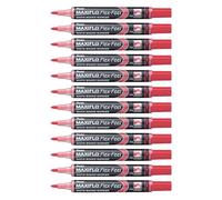 Marcador Maxiflo Flex-Feel de punta flexible para pizarra blanca. Color rojo.