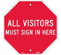 Marcador nacional NMC SS2R Todos los visitantes deben registrarse aqu Se al de pare