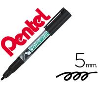 Marcador negro permanente de punta redonda Pentel Nn50