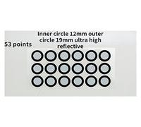 Marcador para escaneo 3D, Puntos de marcado del escáner 3D Punto de indicador de identificación de etiqueta Dot Dotes de posicionamiento de marcadores de reflexión difusos(6)