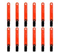 Marcador para la caza con clip - Marcador para árboles de alta visibilidad de 12 piezas con clip | Cinta reflectante impermeable para señal, chinchetas reflectantes de caza para senderismo y caza