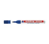 Rotulador edding marcador permanente 3000 azul n.3 punta redonda 1,5-3 mm blister de 1 unidad