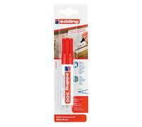 edding Marcador permanente 500 – punta biselada 2–7mm, resistente al agua, secado rápido – Rojo 1 ud