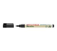 edding 25 EcoLine marcador permanente - negro - 1 rotulador - punta redonda 1 mm - indeleble de secado rápido - resistente al agua y los borrones - cartón, plástico, madera, metal, tela - universal