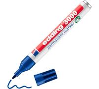 Marcador permanente, Edding 3000, 2 - 3 mm, color azul