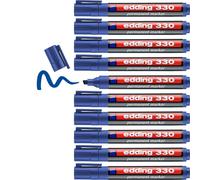 Marcador permanente Edding 330 azul (10 unidades)