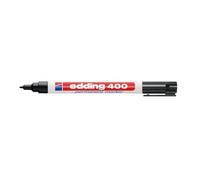 Marcador permanente Edding 400 Negro/Blanco Plástico 1 mm CE 10 piezas