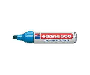 Marcador permanente Edding 500 Punta de Cincel Azul 2-7 mm