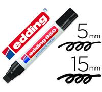 Marcador permanente Edding 850 negro punta biselada 16 mm