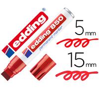 Marcador permanente Edding 850 Rojo Punta biselada 5-15 mm Recargable
