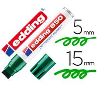 Marcador permanente Edding 850 Verde Punta biselada 5-15 mm Recargable
