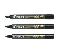 Marcador permanente Markers 400 - Negro - Punta de cincel 4,5 mm - Pilot