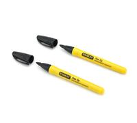 Marcador Permanente Negro Stanley FatMax Punta Fina (Paquete De 2)