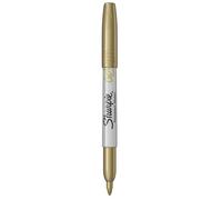 Sharpie Rotuladores metálicos permanentes, punta fina, tinta dorada – caja de 12