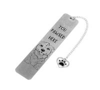 Marcador Perro, Bonitos Divertido Marcapáginas de Metal de Perro Marcapáginas con You Pawsed Here Regalo para Amantes de Perros para Hombres Mujeres Amantes Libros Leen (Golden Retriever)