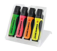 Marcador premium STABILO BOSS EXECUTIVE - Estuche de plástico rígido con 4 colores