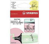 Marcador STABILO BOSS MINI Pastellove - Estuche con 3 colores pastel