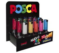 Marcador t.opaca no perm. uni posca 7,0 (pc-7m) surtido expositor de