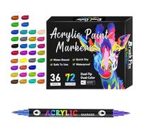 Marcadores acrílicos - Juego de herramientas de dibujo de doble cara 2 colores para niños, admite expresión libre con colores intensos | Herramientas de arte para estudiantes e ilustradores, un