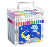 Marcadores acrílicos para colorear, 120 colores vibrantes, bolígrafos de secado rápido con flujo de tinta suave, suministros de manualidades con fórmula segura, accesorios de dibujo para niños