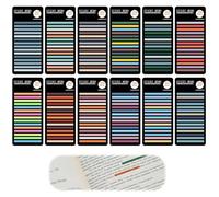 Marcadores Adhesivos para Clasificación y Búsqueda Rápidas 3600 Piezas (12 Blocs) Notas Adhesivas Transparentes para Marcar Libros, Archivos, Apuntes - Organización ideal en Oficina, Estudio