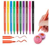 Marcadores Comestibles, 10 Marcadores Para Colorear Alimentos, Puntas Dobles, Rotuladores Comestibles Gourmet Writer Para Alimentos, Para Decorar Galletas, Pasteles