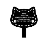 Marcadores conmemorativos de Metal para tumbas de Perro y Gato, estaca de jardín al Aire Libre, Recuerdo de Cementerio de condolencias, Regalos por pérdida de Mascotas, lápida de lápida con Nombre de