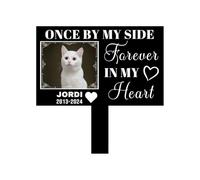 Marcadores conmemorativos de Metal para tumbas de Perro y Gato, estaca de jardín al Aire Libre, Recuerdo de Cementerio de condolencias, Regalos por pérdida de Mascotas, lápida de lápida con Nombre de