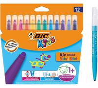 Marcadores De Color Para Niños BIC Kids Ultra Lavables 12 Colores Mezclados