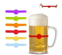 Marcadores de cristal de silicona coloridos, marcadores de cristal de silicona, resistentes al agua, marcadores de bebidas, copas de cóctel, copas de champán, etiquetas, anillos, tiras de botella