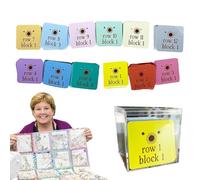 Marcadores de de bloques: ideas innovadoras de costura y qusilt, cartón de papel con agujeros, ideas de costura/acolchado: organización de herramientas de acolchado en acrílica, ayudante de