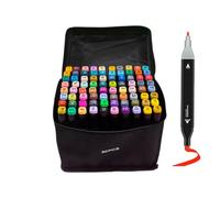 Marcadores de doble propina Set - bolígrafos de tinta de doble extremo, marcadores para colorear lisos | Conjunto de bocetos de artistas, puntas de pincel de pigmento duradero para decoración de