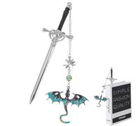 Marcadores de Dragón,Blu Marcadores de Stegosaurus,Marcapáginas Metal,Personalizar Espada Bookmark,Estilo Vintage,Regalo de Lectura Cumpleaños Profesor (14,8 * 4,3 * 5,1CM)