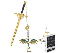 Marcadores de Dragón,Verde Marcadores de Stegosaurus,Marcapáginas Metal,Personalizar Espada Bookmark,Estilo Vintage,Regalo de Lectura Cumpleaños Profesor (14,8 * 4,3 * 5,1CM)