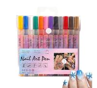 Marcadores De Esmalte De Uñas - Herramienta De Delineado De 0,5 Mm Con Punta Fina - Rotuladores Para Dibujar Y Garabatear En Uñas - Para Práctica En Casa Y Salón, Uso Diario, Mujeres Y