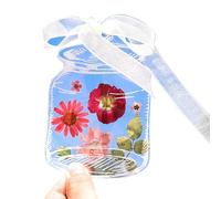 Marcadores de flores secas, kit de marcadores de flores prensadas, sellos de libros prensadas flores secas, artesanías y artesanías transparentes, modelos de álbumes de recortes, páginas de