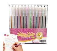 Marcadores De Gel Brillantes - Rotuladores Para Colorear Con Purpurina 14,8x1,2 Cm, Juego De Dibujo Brillante | Suministros De Arte Brillante Con Flujo De Tinta Suave, Herramientas De Escritura