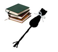 Marcadores de libros de ganchillo de animales, accesorios de lectura, marcadores de libros estéticos, marcador de página de lectura de punto para hombres y mujeres