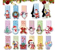 Marcadores de Libros Magnéticos, 30 Piezas de Navidad, Marcapaginas para Niños, Coloridos, para Estudiantes, Escuelas, Hogar, Lectura, Oficina y Papelería
