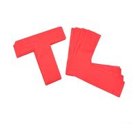 Marcadores de límite de pickleball para configuración de cancha, juego de 12 piezas con formas de T y L, perfectos para jugar en grupo (rojo)