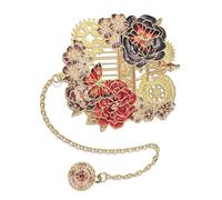 Marcadores De Metal Marcadores Libros Flores Y Relojes Retro Con Cadena Colgante Marcador Página Lectura Para Marcador Páginas Metal Retro Flor Y Reloj