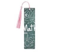Marcadores de página de lectura de fórmulas, teoría, matemáticas, lecciones de matemáticas, marcadores de madera, 5 marcapáginas de madera con borlas, regalos para hombres y mujeres