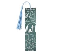 Marcadores de página de lectura de fórmulas, teoría, matemáticas, lecciones de matemáticas, marcadores de madera, 5 marcapáginas de madera con borlas, regalos para hombres y mujeres