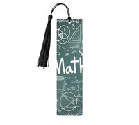 Marcadores de página de lectura de fórmulas, teoría, matemáticas, lecciones de matemáticas, marcadores de madera, 5 marcapáginas de madera con borlas, regalos para hombres y mujeres