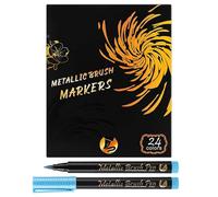 Marcadores De Pintura Acrílica - 12/24 Colores Glitter Materiales Para Artesanía,Marcadores de Pintura para Manualidades en Tela,Para Papel Madera Vidrio Tela Cerámica Escuela Navidad Cumpleaños Niños