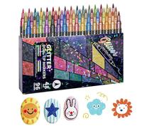 Marcadores de pintura con purpurina | Suministros de manualidades de doble punta | Rotuladores brillantes de contorno, bolígrafos de pintura, para adultos y niños, tarjetas de felicitación de